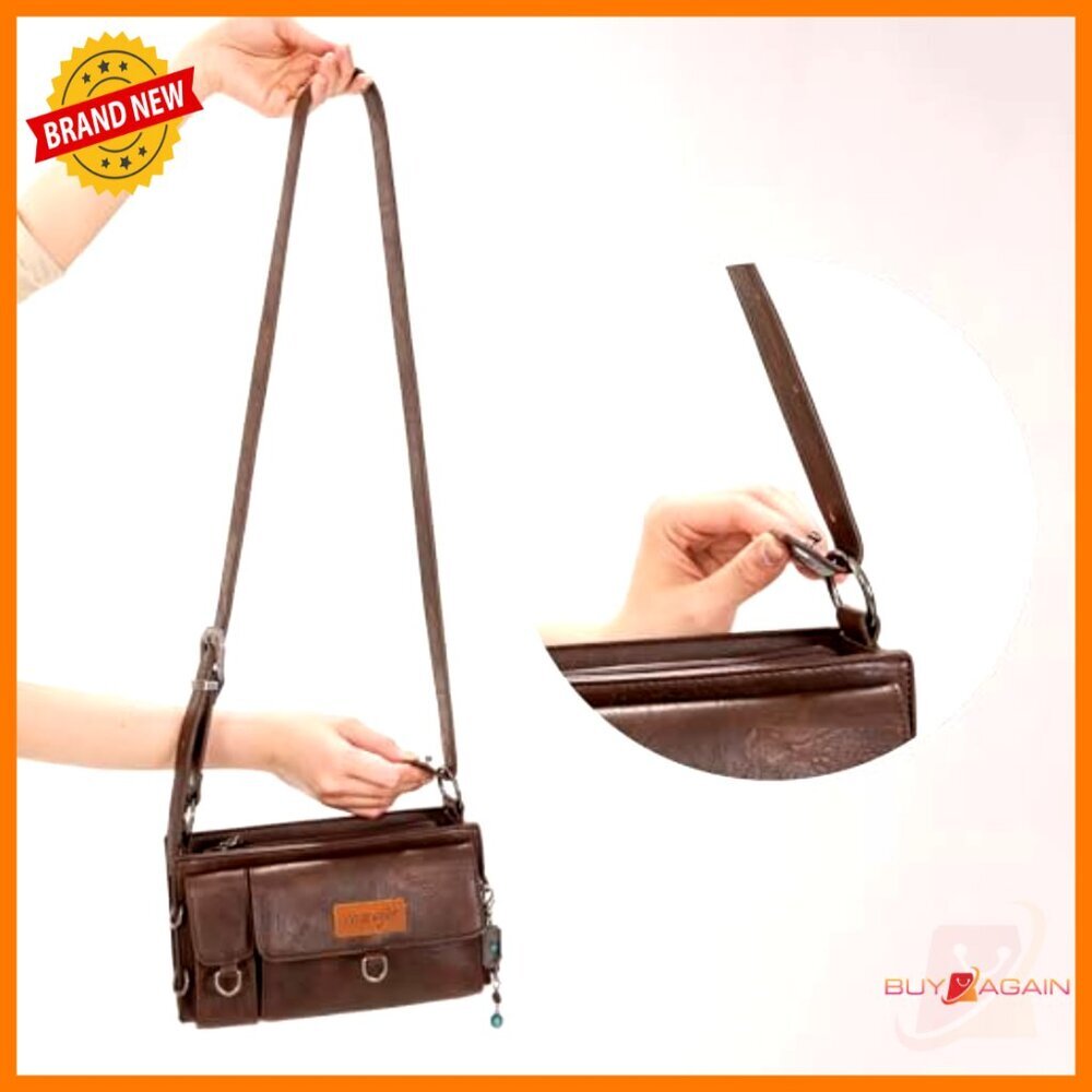 Small Shoulder Bag with Detachable Charms, Multiple Pockets, Western Y2K Style - Picture 4 of 7